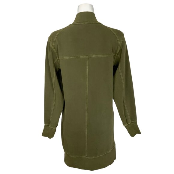Anthropologie Daily Practice Meru Mini Dress S Moss Green Long Sleeve Athleisure - Picture 2 of 13